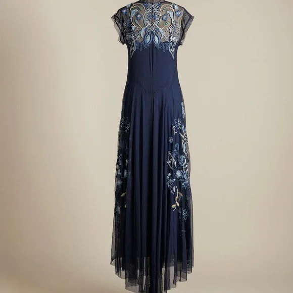 Johnny Was Midnight Blue Floral Maxi Dress - Picture 2 of 7